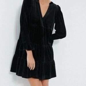 Tuckernuck Pomander Place Kenzo Black Velvet Long Sleeve Dress